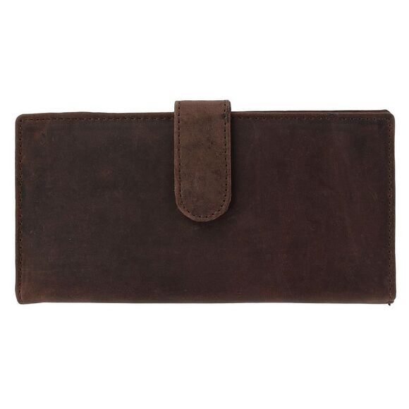 CTM Vintage Leather RFID Checkbook Cover Wallet with Snap Closure - Picture 1 of 2